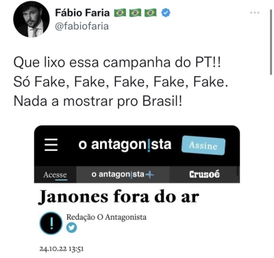 Ministro das Comunicações e aliados  de Bolsonaro comemoram decisão de Moraes contra Janones